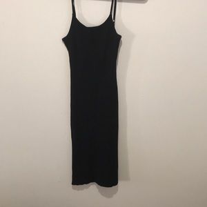 Sugarcloth Black Ribbed Mini Bodycon Dress
